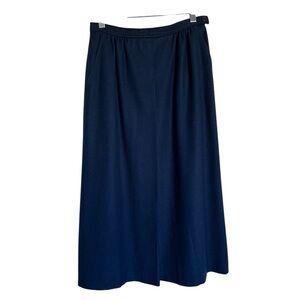 Vintage Pendleton 100% Virgin Wool Navy Blue Women's Pencil Skirt Size 8